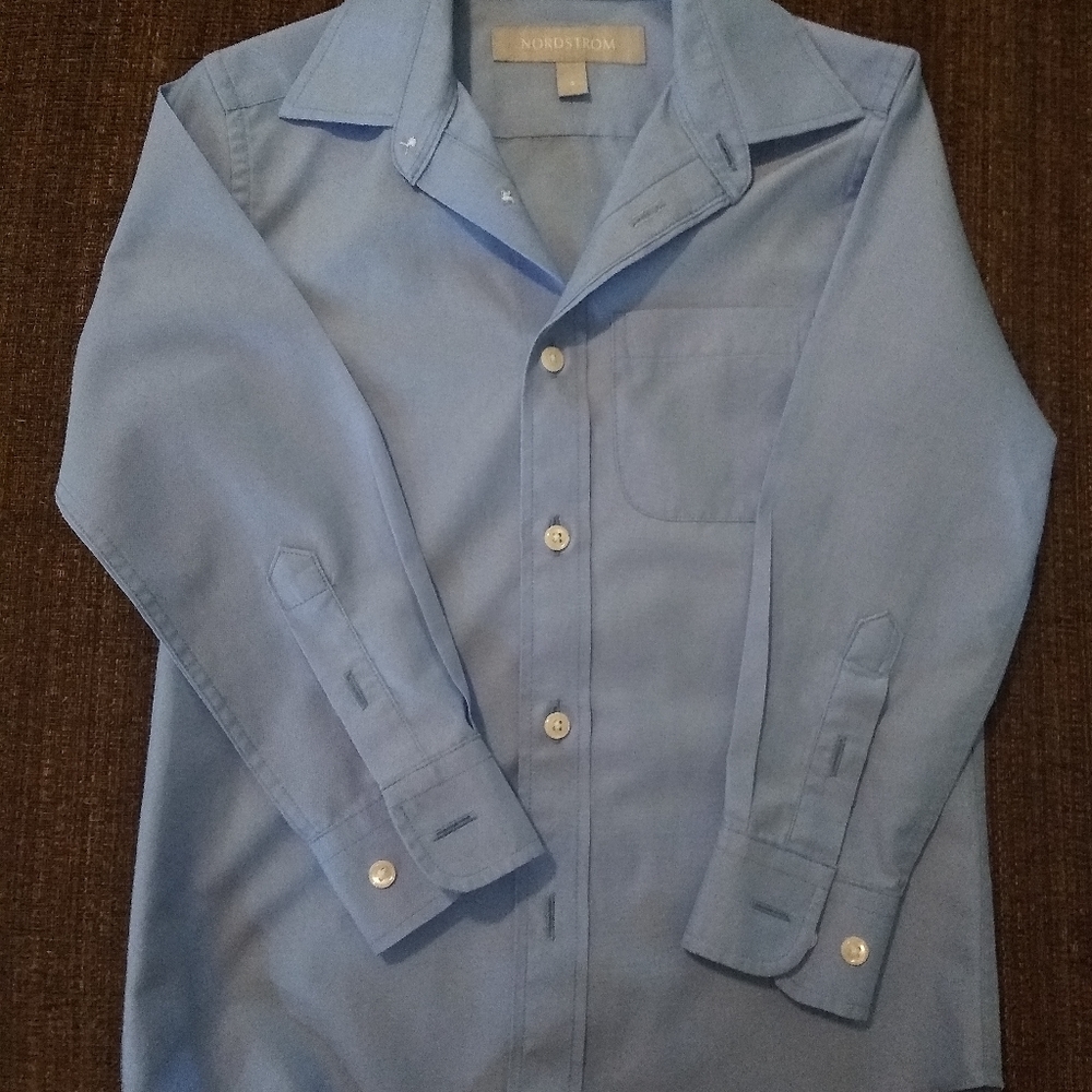 Nordstrom toddler boy light blue button up shirt